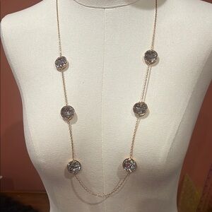 Swarovski Gold and Silver Medallion Necklace